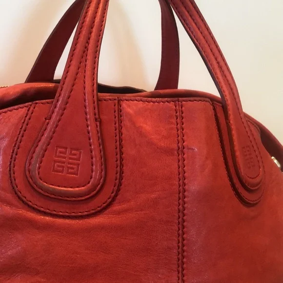 🎉HPx2🎉 Red Givenchy Nightingale Pandora XL Tote Satchel - Picture 3 of 12